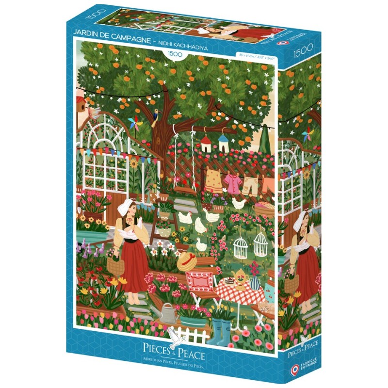 Puzzle 1500 piese Pieces & Peace - Nidhi Kachhadiya: Cottage Garden (Pieces-Peace-F-00289)