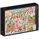 Puzzle 1000 piese Grafika - Rosiland Solomon: Smallburg Spring Market (Grafika-33782)