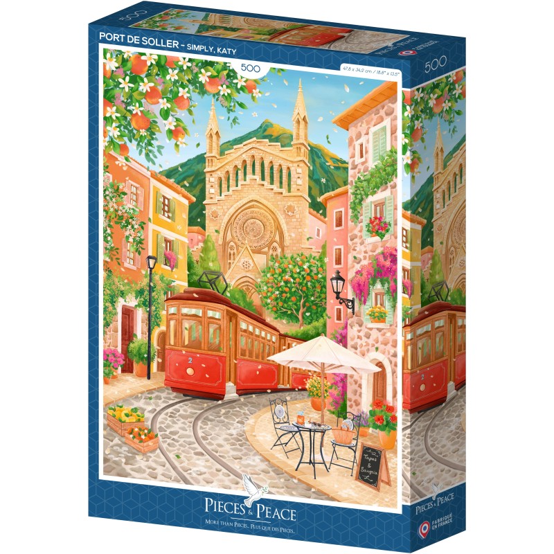 Puzzle 500 piese Pieces & Peace - Simply Katy: Port of Soller (Pieces&Peace-00297)