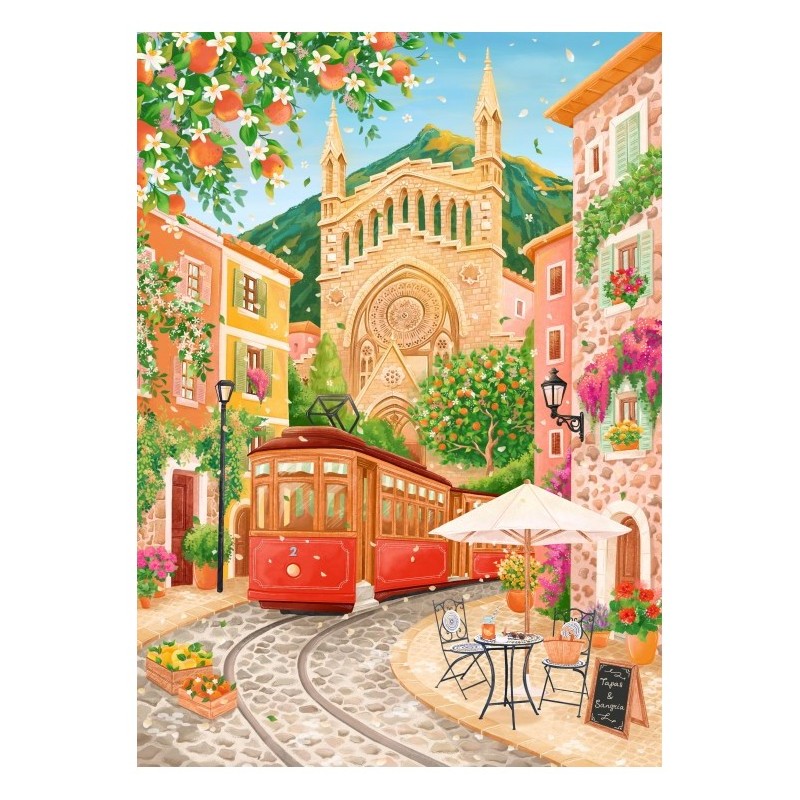 Puzzle 500 piese Pieces & Peace - Simply Katy: Port of Soller (Pieces&Peace-00297)