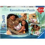Puzzle Ravensburger - Vaiana, 3X49 Piese