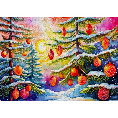 Puzzle 1000 piese ENJOY - Christmas Sunrise (Enjoy-2302) 2