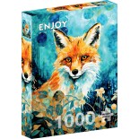 Puzzle 1000 piese ENJOY - Red Fox on Blue (Enjoy-2325)