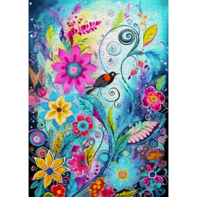 Puzzle 1000 piese ENJOY - Red-Winged Blackbird (Enjoy-2326) 2