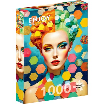 Puzzle 1000 piese ENJOY - Hexa Portrait (Enjoy-2345)