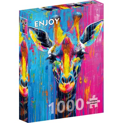 Puzzle 1000 piese ENJOY - Painted Giraffe (Enjoy-2359)