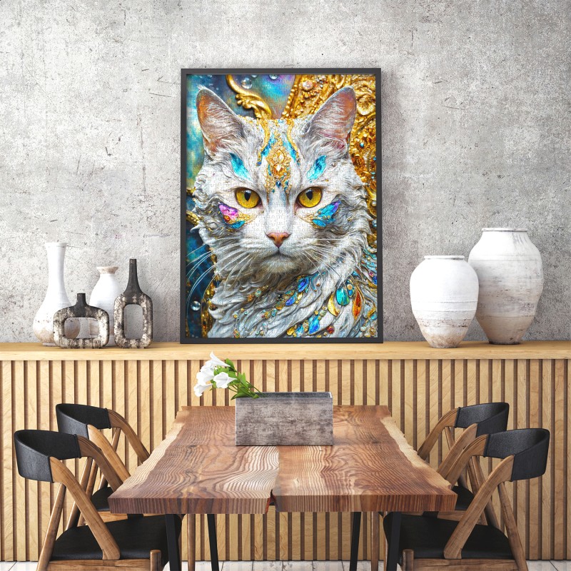 Puzzle 1000 piese ENJOY - Jeweled Cat...