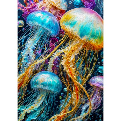 Puzzle 1000 piese ENJOY - Jellyfish Glow (Enjoy-2367) 2
