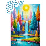 Puzzle 1000 piese ENJOY - Forest Cascade (Enjoy-2369)