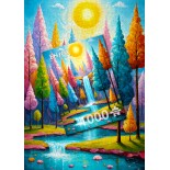 Puzzle 1000 piese ENJOY - Forest Cascade (Enjoy-2369)