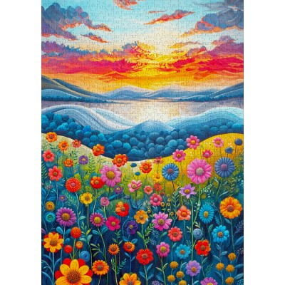 Puzzle 1000 piese ENJOY - Sunrise Fields (Enjoy-2377) 2