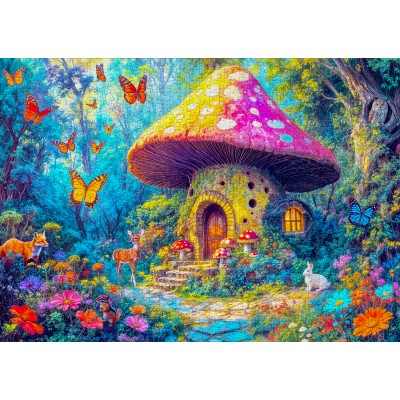 Puzzle 1000 piese ENJOY - Mushroom Cottage (Enjoy-2403) 2