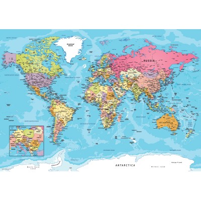 Puzzle 550 piese Eurographics - Map of the World Tin... 2