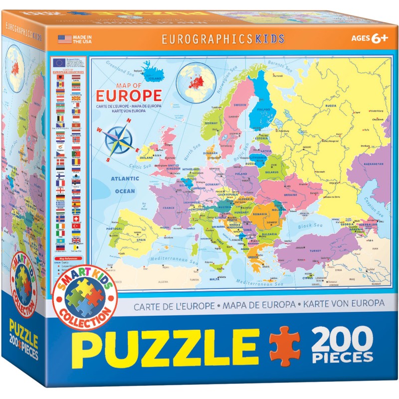 Puzzle 200 piese Eurographics - Map...