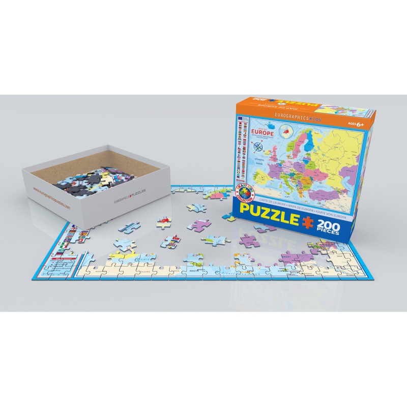 Puzzle 200 piese Eurographics - Map...