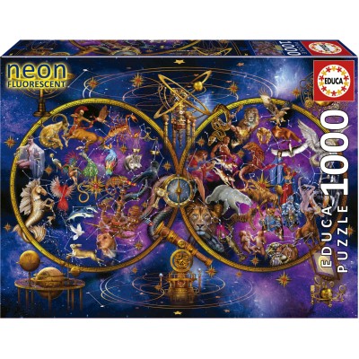 Puzzle 1000 piese fosforescent Educa - Constellations...