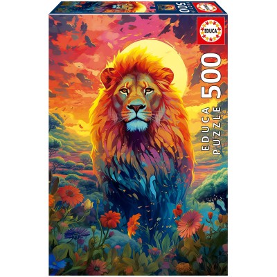 Puzzle 500 piese Educa - Majestic Lion Stare (Educa-20261)