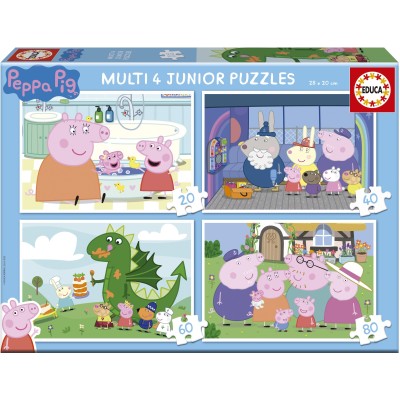Puzzle 20/40/60/80 piese Educa - Multi 4 Junior Puzzles...
