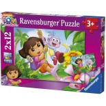 Puzzle Ravensburger -Dora, 2X12 Piese