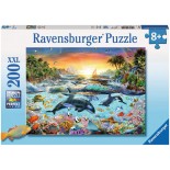 Puzzle Ravensburger -Paradisul Delfinilor, 200 Piese