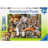 Puzzle Ravensburger - Tigri, 200 Piese