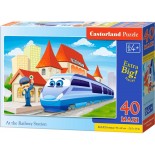 Puzzle Castorland Maxi -At the Railway, 40 Piese