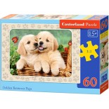 Puzzle Castorland -Golden Retrievers Pups, 60 Piese