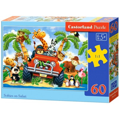 Puzzle Castorland -Softies of Safari, 60 Piese 2