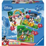 Puzzle Ravensburger -Clubul Mickey Mouse, 25/36/49 Piese (07088)