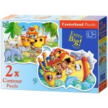 Puzzle Castorland 2 in 1 Contur - Noahs Adventure, 9/15 Piese