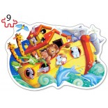 Puzzle Castorland 2 in 1 Contur - Noahs Adventure, 9/15 Piese