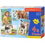 Puzzle 4 in 1 Castorland -Animals, 8/12/15/20 Piese