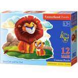 Puzzle Castorland -Lion Cub and His Dad, 12 Piese Maxi