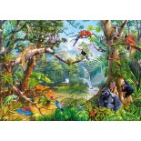 Puzzle Castorland 2 in 1 -Savanna and Jungle, 70/120 Piese