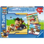 Puzzle Ravensburger - Patrula Catelusilor, 3x49 piese (09369)