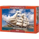 Puzzle Castorland - Tall ship leaving harbour, 500 piese