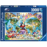 Puzzle Ravensburger -Harta Lumii Disney, 1000 Piese (15785)