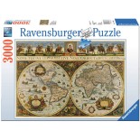 Puzzle Ravensburger -Harta Lumii in 1665, 3000 Piese (17054)