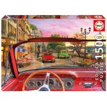 Puzzle Educa - Dominic Davison:Paris in a Car, 1500 Piese, Include Lipici Puzzle (16768)