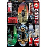 Puzzle Educa - Collage -London, 1000 Piese, Include Lipici Puzzle (16786)