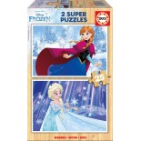 Puzzle din lemn Educa -Frozen, 2X25 Piese (16801)