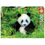 Puzzle Educa -Panda, 500 Piese, Include Lipici Puzzle (17082)