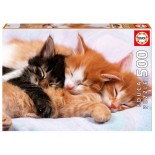 Puzzle Educa -Kittens, 500 Piese, Include Lipici Puzzle (17087)