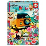 Puzzle Educa -Bon Voyage, 1000 Piese, Include Lipici Puzzle (17103)