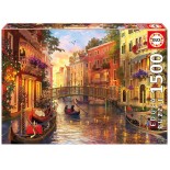Puzzle Educa - Dominic Davison: Sunset in Venice, 1500 piese, include lipici puzzle (17124)