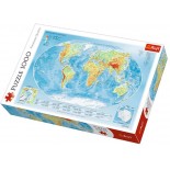 Puzzle Trefl -Physical Map of the World, 1000 Piese (61515)
