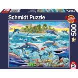 Puzzle Schmidt -Recif De Delfini, 500 Piese (58227)