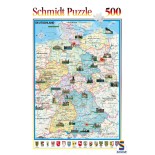 Puzzle Schmidt - Harta Germaniei, 500 Piese (57046)
