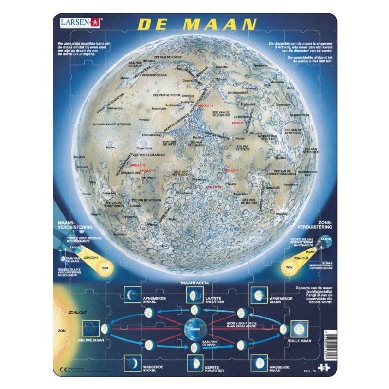 Puzzle Larsen - De Maan (in Dutch), 70 piese (59577)