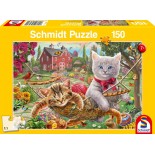 Puzzle Schmidt -Kittens in the Garden, 150 Piese (56289)